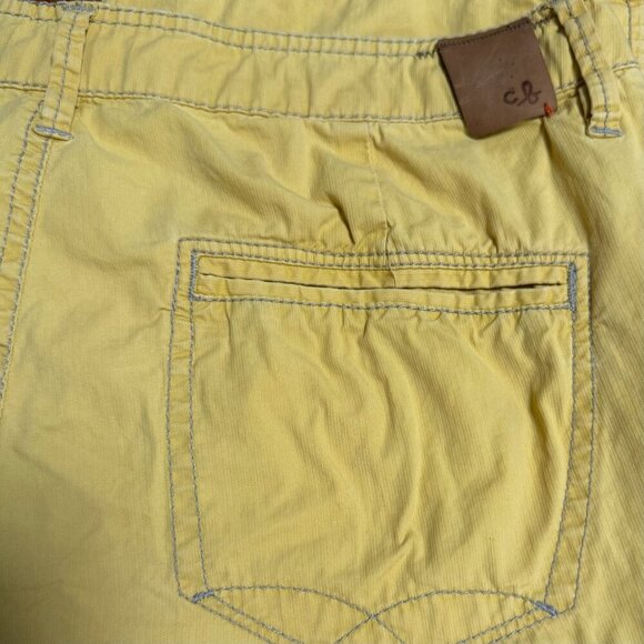 Christopher butter Yellow Utility Pants SZ 6 Coastal Streetwear Hipster - Picture 2 of 5